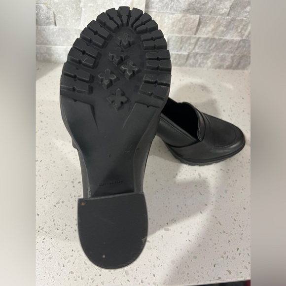 Steve Madden Black Block Heel Loafers - Picture 5 of 5